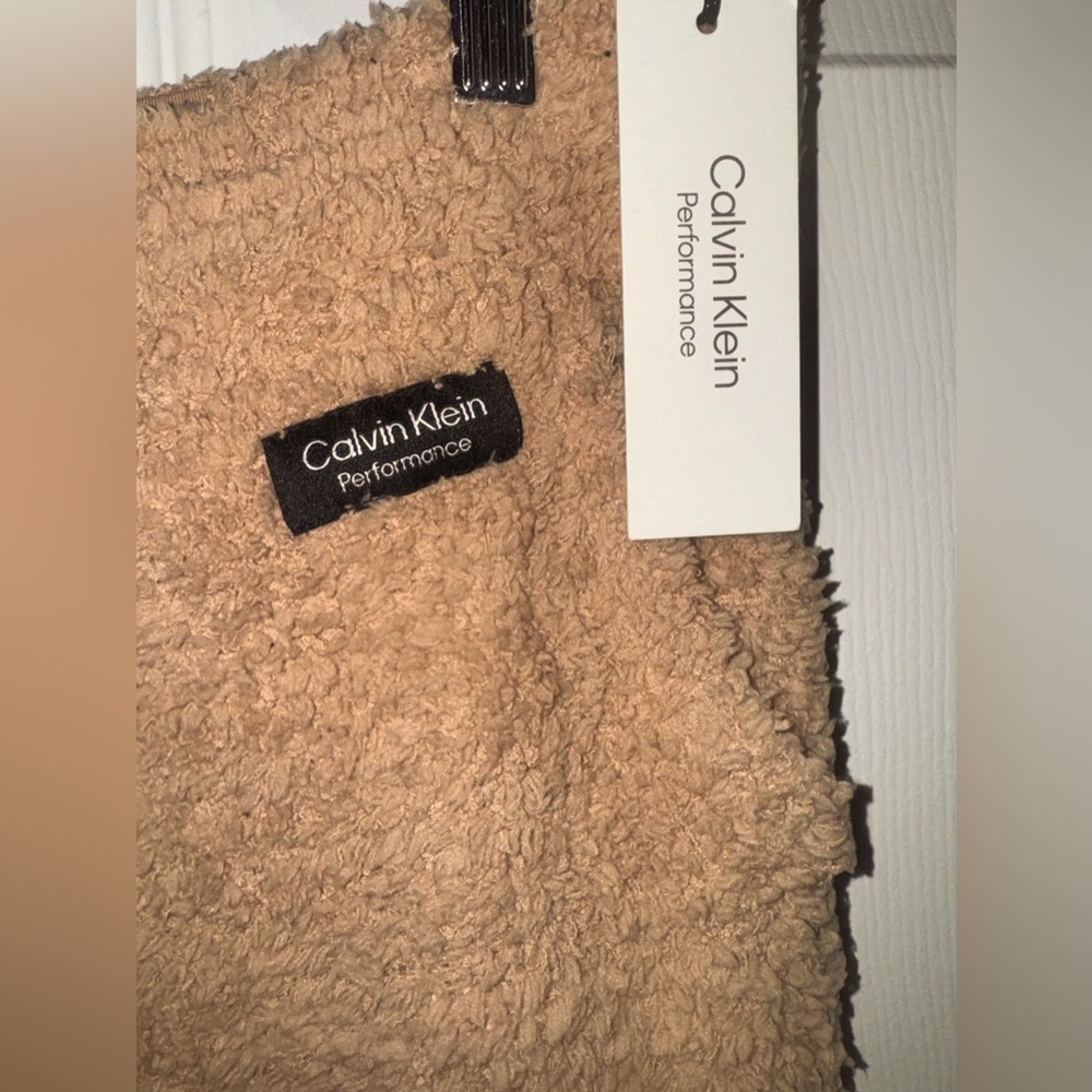 Calvin Klein Performance Women's Sz M Shaggy Sherpa Pull On Jogger Sweatpants